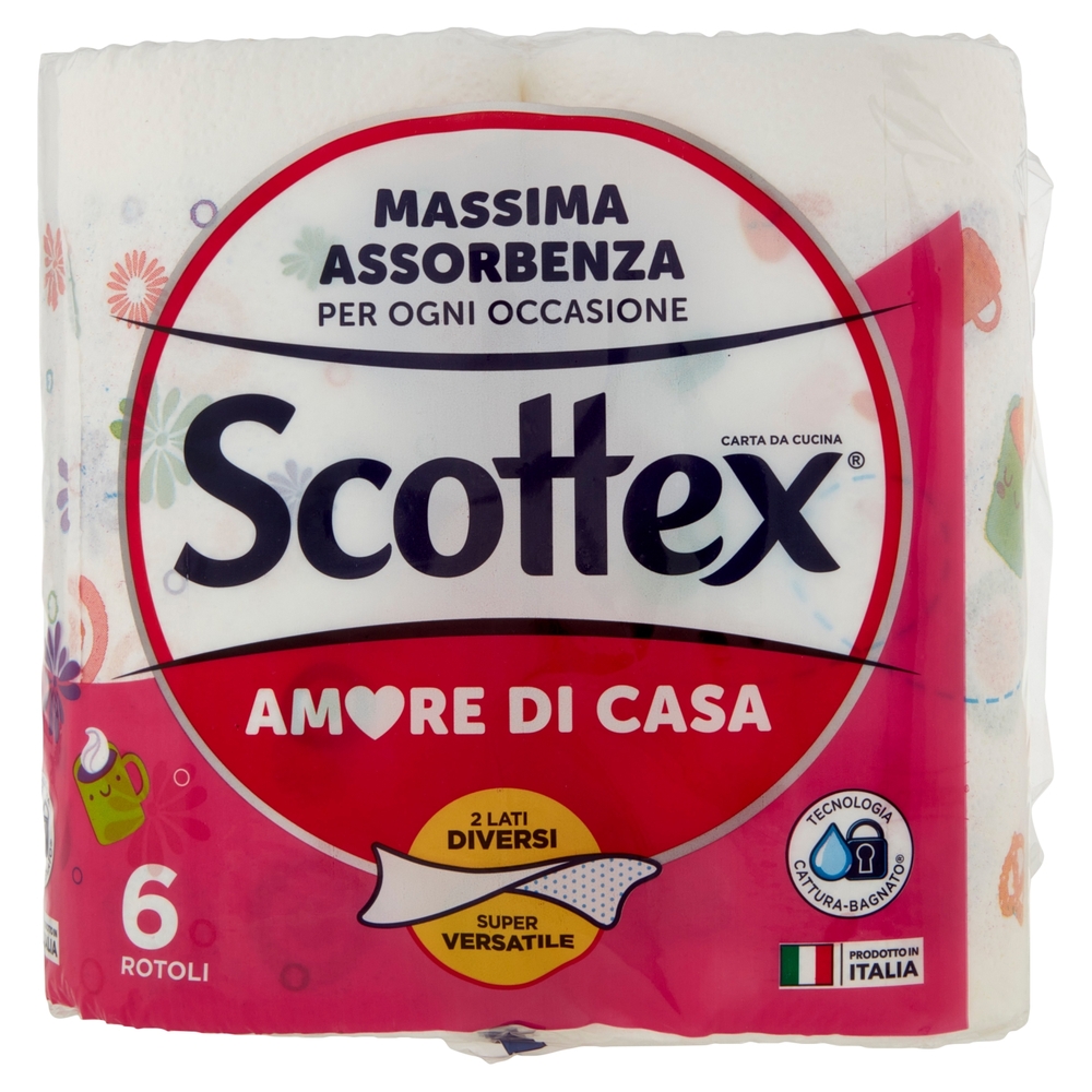 Scottex Amore di Casa Carta da Cucina Rotoli 6 pz